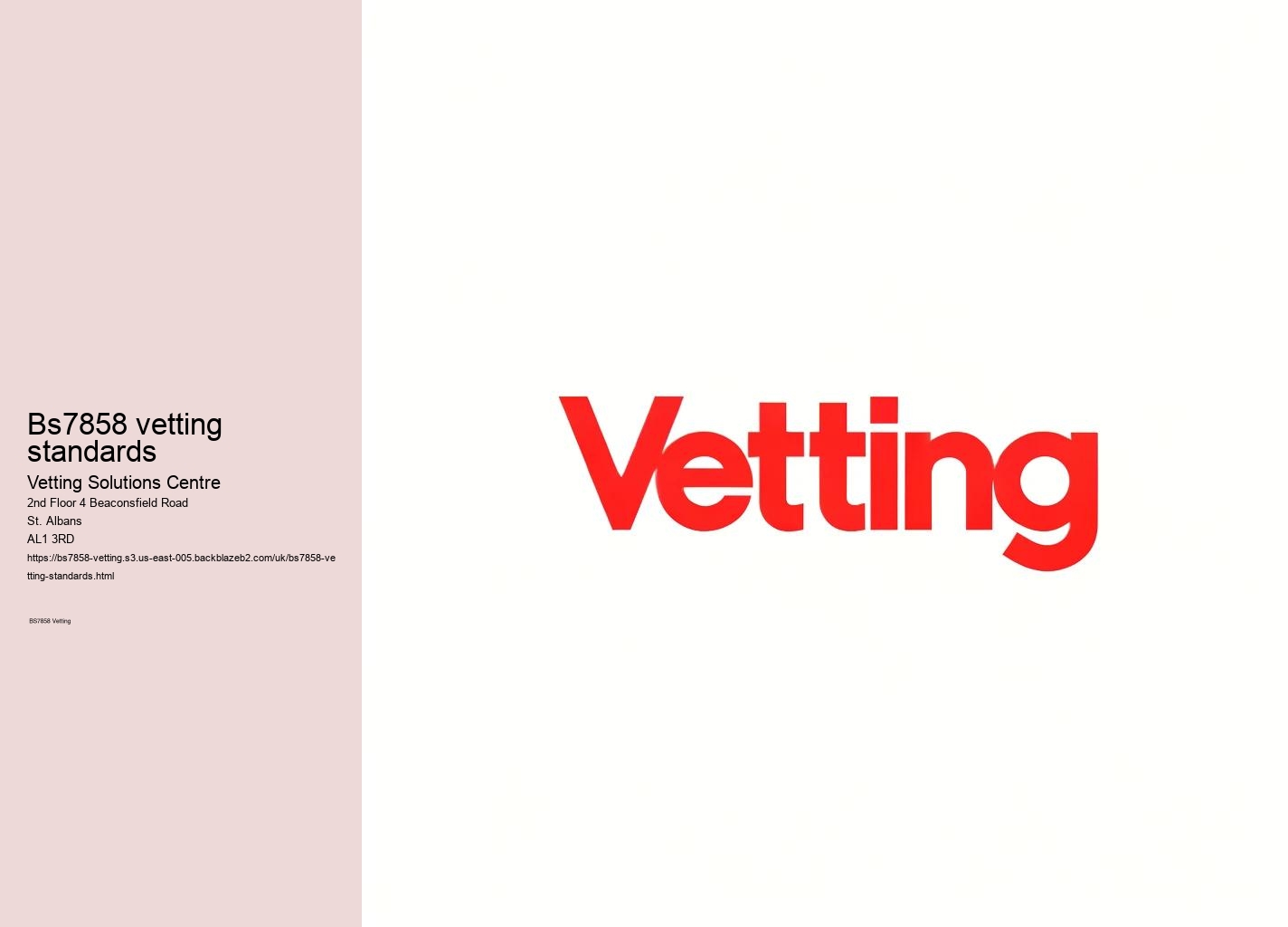 bs7858 vetting standards